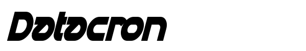 Datacron font preview